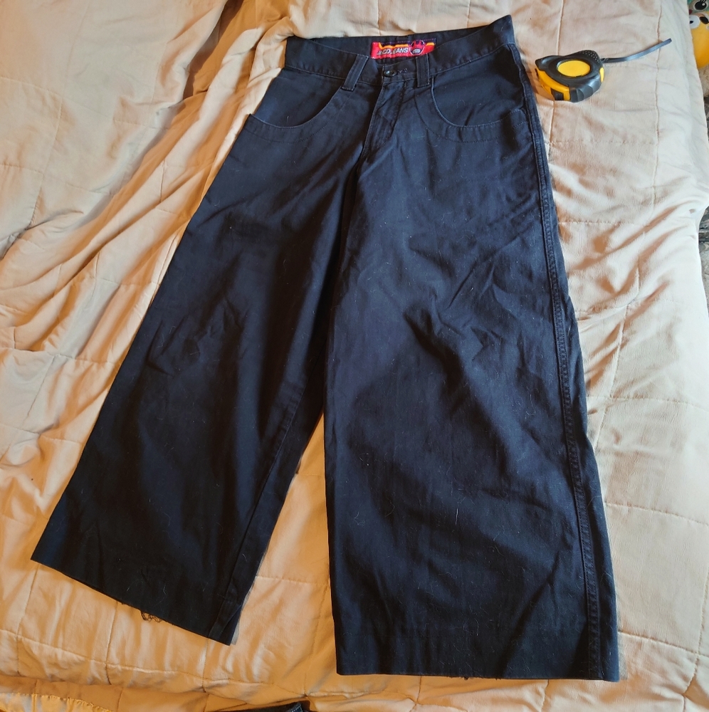 Vtg JNCO black Khaki jeans hemmed